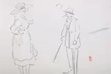 Karol Kossak, Szkice postaci (praca dwustronna)