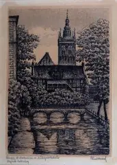 Paul Kreisel, Gdańsk, akwaforta, papier