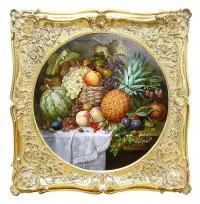 George Hedley, Martwa natura z ananasem, 1854 r., 1854, olej, płótno