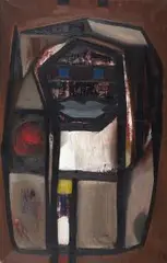 Stefan Krygier, Kobieta z różą, 1964 r., 1964, olej, płótno