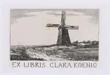 Emil Anner, Ekslibris Clary Koenig, 1910 r., 1910, akwaforta, papier, 8