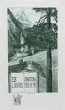 Helma Fischer-Oels, Ekslibris Antona Beiera, ok. 1920 r., 1920, akwaforta, papier