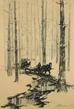 Ludwik Maciąg, Saniami przez las, 1953 r.