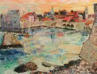Dubrownik - Stara Luca, 1974 r. by Franciszek Kmita, 1974, olej, płótno, sold Sep 2018