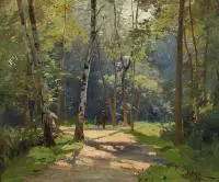 Constant Pape, Spacer w parku, 1911 r., 1911, olej, płótno