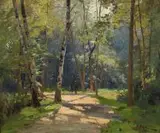 Constant Pape, Spacer w parku, 1911 r., 1911, olej, płótno