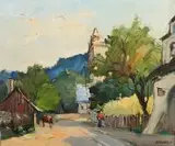 Widok z Kazimierza, 1981 r. by Stanisław Jan Łazorek, 1981, olej, płótno, sold Sep 2018