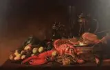 Feliks Zbigniew Turski, Martwa natura z homarem, olej, płótno