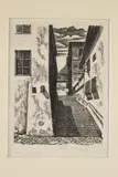 Eugeniusz Pichell, Kamienne schodki, 1963 r., 1963, akwaforta, papier, 16