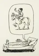 Jacek Fedorowicz, Wizja w śnie, tusz, papier