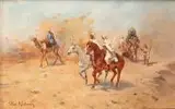 Tadeusz Ajdukiewicz, Przez pustynię, olej, płótno