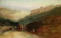 Samuel Lawson Booth, Pod Złotą Bramą w Jerozolimie, 1901 r., 1901, olej, płótno, 25