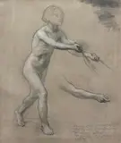 Henryk Siemiradzki, Studium z natury do sceny rodzajowej, l. 1870-1880