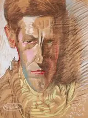 Stanisław Ignacy Witkiewicz, Portret męski, IV 1929 r., pastel, papier beżowy, 64