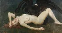 Jerzy Kossak, Leda z łabędziem, 1929 r., 1929, olej, płótno