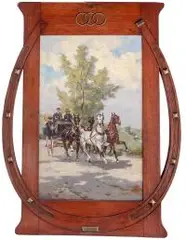 Alfredo Tomniz, Przejażdżka powozem, olej, płótno