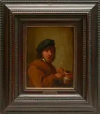 przypisywany Młodszy Dawid Teniers, Portret mężczyzny, olej, deska, 23