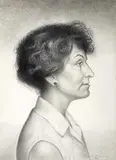 Marian Marzyn Konarski, Portret żony Jadwigi, 1991 r., 1991, ołówek, węgiel, papier