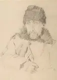 Stanisław Dąbrowski, Portret mężczyzny, ołówek, papier