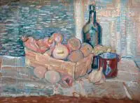 Tadeusz Dobrowolski, Martwa natura z butelką, 1941 r., 1941, gwasz, papier
