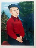 Chłopiec w berecie, 1948 r. by Moïse Kisling, 1948, litografia barwna, papier, sold Jun 2018