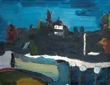 Pejzaż by Hanna Bakuła, olej, płótno, 22, sold Jun 2018