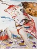 Salome by Hanna Bakuła, tusz, akwarela, papier, 33, sold Jun 2018