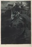 Oskar Graf, Dachy, akwatinta, papier