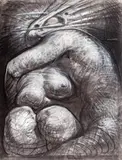 Bez tytułu, 1988 by Franciszek Starowieyski, 1988, pastel, papier, sold Jun 2018