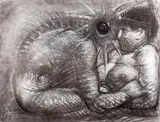 Bez tytułu, 1988 by Franciszek Starowieyski, 1988, pastel, papier, sold Jun 2018