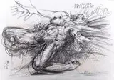 La Grande Betiseuse, 1988 by Franciszek Starowieyski, 1988, technika mieszana, papier, sold Jun 2018