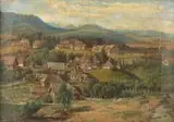 Karol Klopfer, Pejzaż górski, 1883 r., 1883, olej, płótno