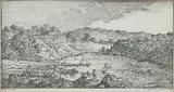 Wincenty Kajetan Kielisiński, Para akwafort: Łowienie ryb, Kąpiel w rzece, 1838 r., 1838, 1. Łowienie ryb, akwaforta, papier