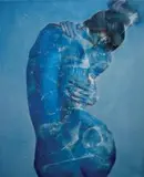 Kaja Solecka, Atrament, 2018, 2018, olej, płótno