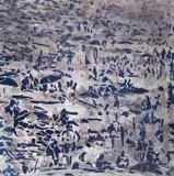 Magdalena Pela, Bez tytułu z cyklu "Plaża", 2018, 2018, akryl, płótno