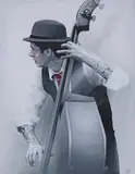 Marek Looney Rybowski, Kontrabasita, 2018, 2018, spray, płótno