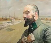 Jacek Malczewski, Portret Józefa Krupińskiego, 1915 r., 1915, olej, tektura