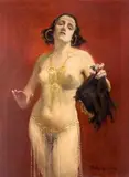 Salome by Feliks Michał Wygrzywalski, olej, płótno, sold May 2018