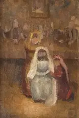 Ludwik Lille, Panna młoda, olej, płótno, 22