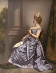 Dama w błękitnej sukni, 1891 r. by Władysław Bakałowicz, 1891, olej, płótno, sold May 2018