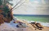 Klif by Feliks Michał Wygrzywalski, olej, płyta, sold Apr 2018