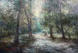 Izabela Delekta-Wicińska, Planty krakowskie, olej, płótno