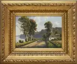 Pejzaż z drogą, 1881 r. by Carl Heinrich Frantz Schmidt, 1881, olej, płótno, sold Apr 2018
