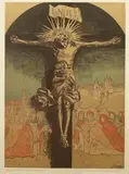 Leon Wyczółkowski, Krucyfiks królowej Jadwigi z katedry na Wawelu, 1915 r., 1915, litografia, papier