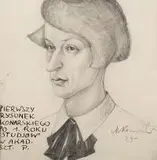 Marian Marzyn Konarski, Autoportret po I roku studiów, 1929 r., 1929, ołówek, papier