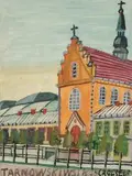 Tarnowski kościół by Nikifor Krynicki, akwarela, papier, 23, sold Mar 2018