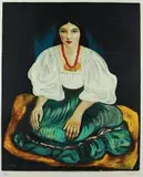Cyganka by Moïse Kisling, litografia barwna, papier, sold Mar 2018
