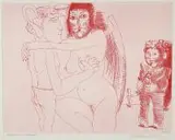 Janusz Przybylski, Rozmowa z aniołem, 1986 r., 1986, akwaforta, papier
