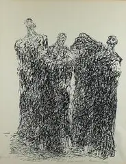 Bożenna Biskupska, Rzeźby, 1984 r., 1984, tusz, papier