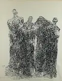 Bożenna Biskupska, Rzeźby, 1984 r., 1984, tusz, papier